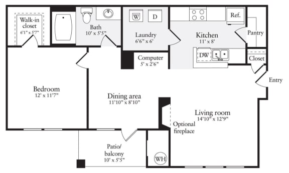 A2R Floor Plan A2R Floor Plan at Windsor Herndon, Virginia, 20171
