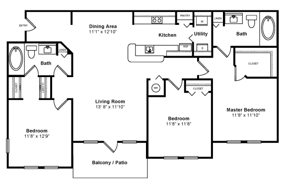 Floorplan at Windsor at Miramar, 3701 Southwest 160th Avenue, 33027