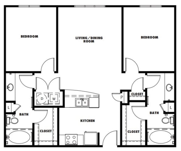 B1 floor plan at Windsor Metro West, Texas, 75024