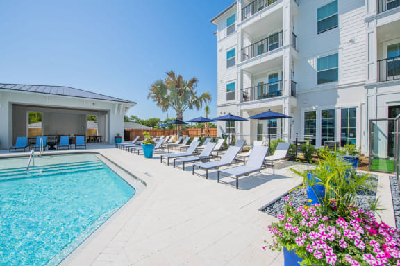 Swimming Pool With Relaxing Sundecks at The Livano Park Boulevard, Pinellas Park, FL, 33781