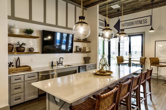 Kitchen Area In Clubhouse at The Livano Uptown, Thonotosassa, 33592