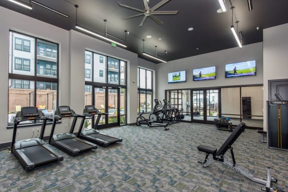 Cardio Machines In Gym at The Livano Tryon, North Carolina, 28213