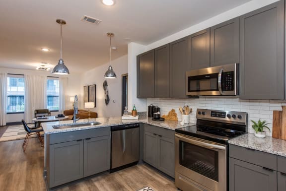 Fully Equipped Kitchen at The Livano Tryon, Charlotte, NC, 28213