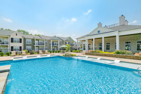 Crystal Clear Swimming Pool at Meridian Park Apartments, Tennessee