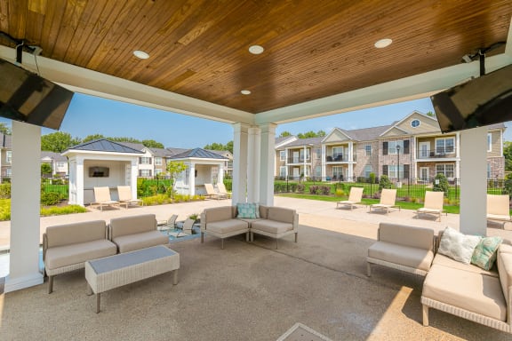 Poolside Lounge at Meridian Park Apartments, Collierville, TN, 38017
