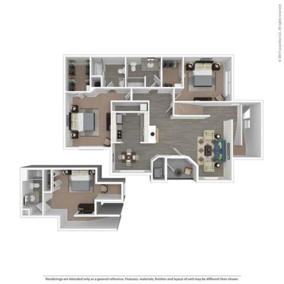 1, 2 & 3 Bedroom Apartments In Ann Arbor Villas at Main Street