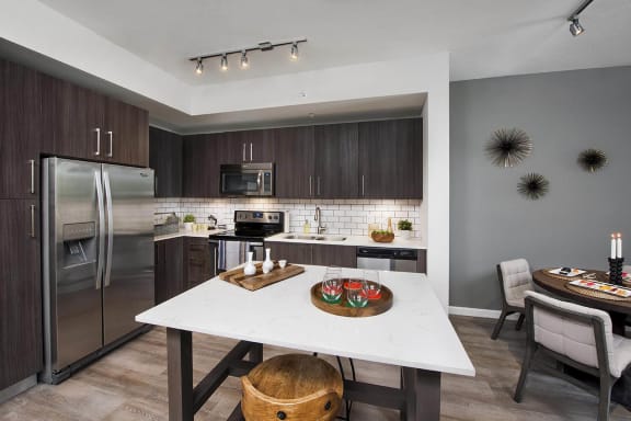 Spacious Kitchen With Pantry Cabinet at South of Atlantic Luxury Apartments, Florida
