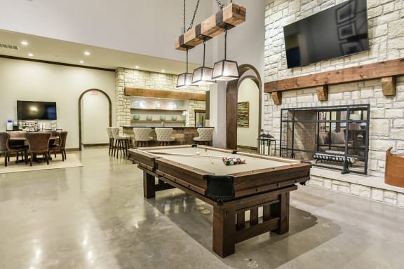 24-Hour Clubroom with Billiards Table