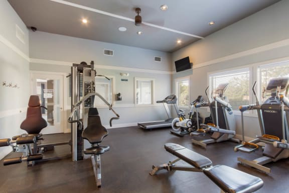 Fitness Center Equipment at Deer Crest Apartments, Broomfield