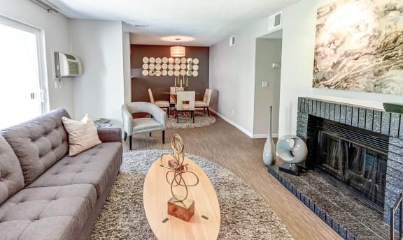 Living Room With Dining Area at Union Heights Apartments, Colorado, 80918