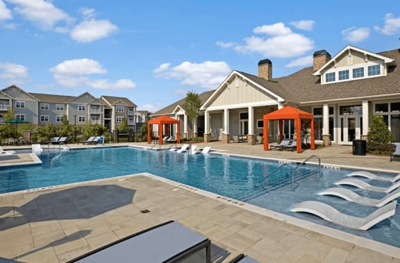 Sparkling Swimming Pool at Ascent at Mallard Creek Apartment Homes, Charlotte, NC, 28262