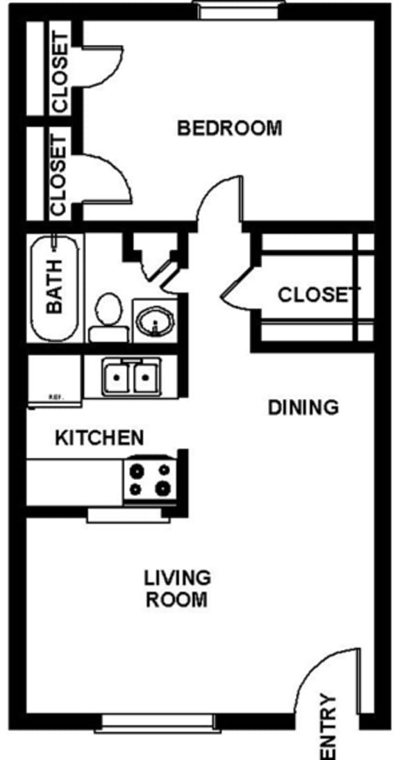 Floor Plans of Bellaire Oaks Apartments in Houston, TX