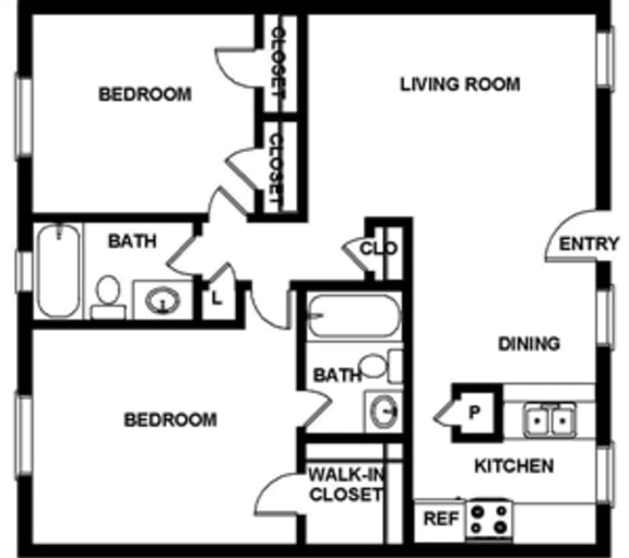 1, & 2 Bedroom Apartments in Houston, Texas Bellaire Oaks Floor Plans