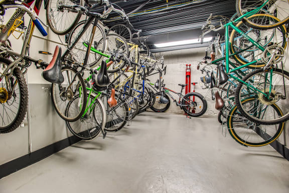 Bike room at Paramount, Washington, 20011