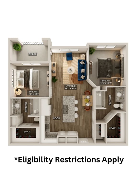 Luxury Apartments North Austin Floor Plans The Upland