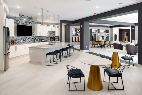 Entertaining Kitchen And Dining at Abberly Solaire Apartment Homes, Garner