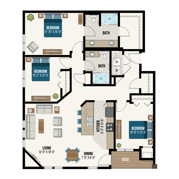 Floor Plans of Waterford Commons in Rosemount, MN