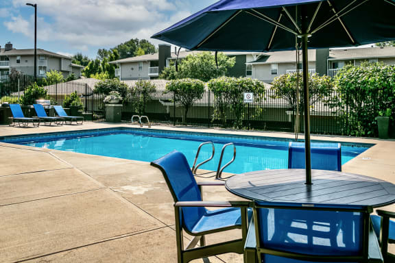 Poolside Sundeck With Relaxing Chairs at The Falgrove, Omaha, NE, 68137