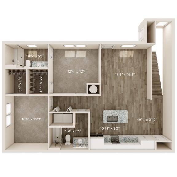1, 2 & 3 Bedroom Apartments in Gretna Tiburon Ridge Floor Plans