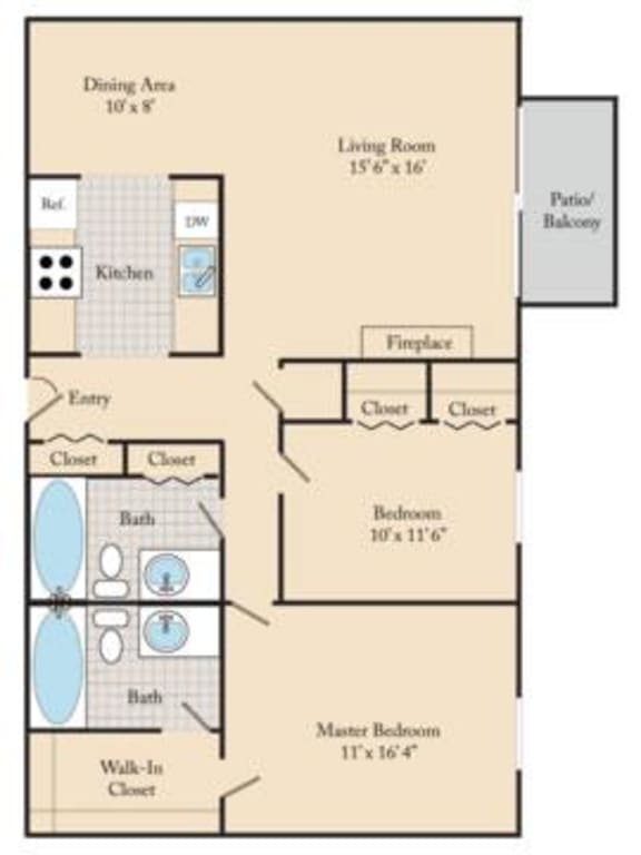 Floor Plans of Edgewater Court Apartments in Omaha NE