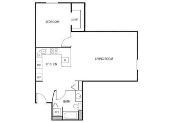 Lowertown Lofts Matisse Floor Plan Lowertown Lofts in St. Paul, MN 1 Bedroom 1 Bath Apartment
