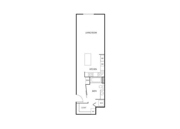 Lowertown Lofts Renoir Floor Plan Lowertown Lofts in St. Paul, MN Studio Apartment