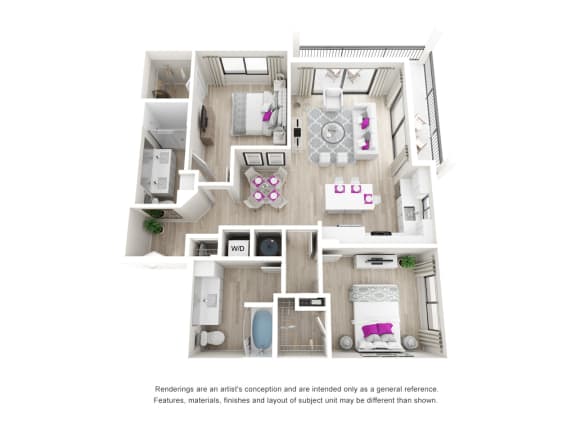 2 bed 2 bath B4 Splendor Floor Plan 2 bed 2 bath B4 Splendor Floor Plan at Altis Ludlam Trail, Miami
