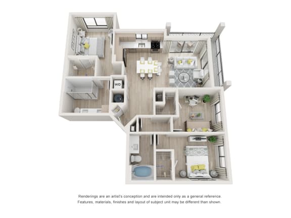 3 bed 2 bath C1 Vibrant Floor Plan 3 bed 2 bath C1 Vibrant Floor Plan at Altis Ludlam Trail, Florida