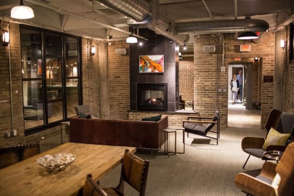 Fireplace Lounge at Lofts at Euclid, St. Louis, 63108