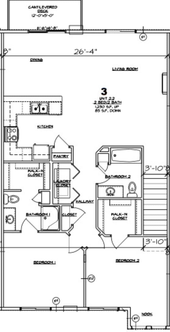 Floor Plans of Arvada Apartments in De Pere, WI