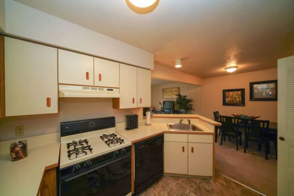 One Bedroom Kitchen at Glenn Valley Apartments in Battle Creek, Michigan