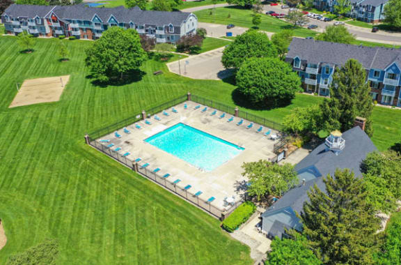 Pool Access with Sundeck at Newport Village Apartments in Portage, MI 49002