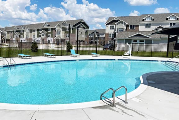 Stunning Outdoor Pool at Strathmore Apartment Homes in West Des Moines, IA