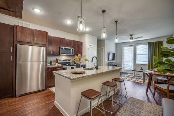 Gourmet Kitchen With Island at Discovery at The Realm, Lewisville, TX, 75056