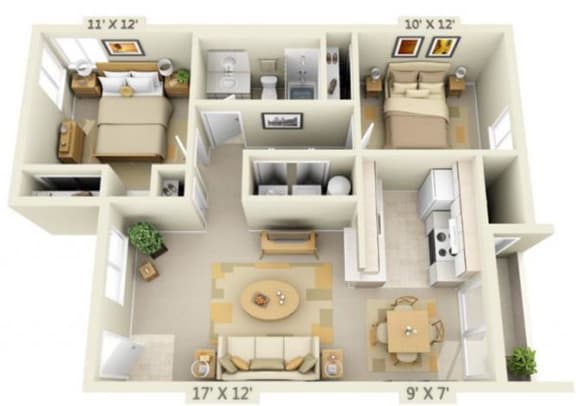 Floor Plans of Sir Charles Court in Beaverton OR