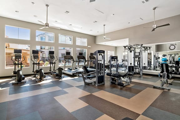 First and Main fitness center with cardio machines