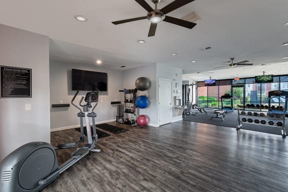 East Chase Apartments fully-equipped fitness center