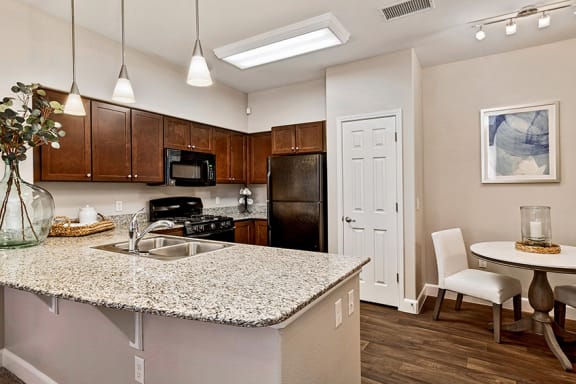 First and Main Apartments granite countertops