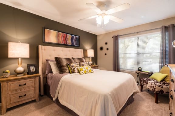 Beautiful Bright Bedroom With Wide Windows at Fountains at Lee Vista, Orlando, FL, 32822