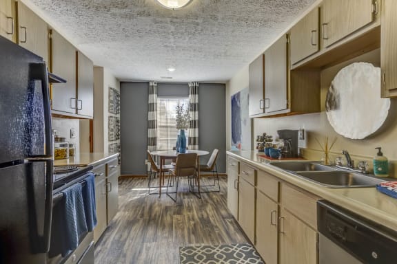 Spacious open kitchen at Heathermoor and Bedford Commons