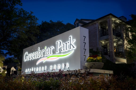 Welcoming Property Signage at Greenbriar Park, Texas, 77030