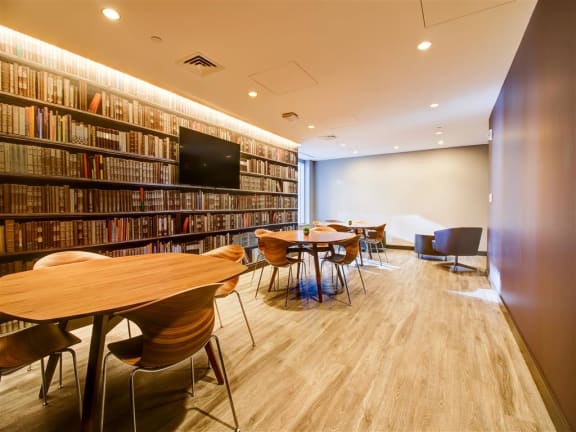 Reading Room With Ample Of Sitting Area at Via Seaport Residences, Boston, Massachusetts