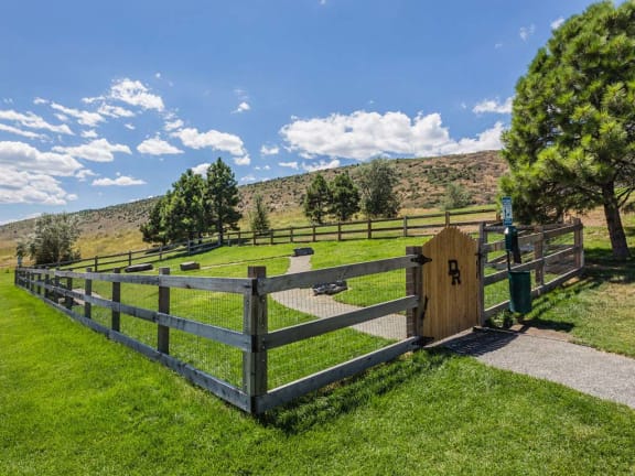Dog park at Dakota Ridge Apartments, Littleton, CO