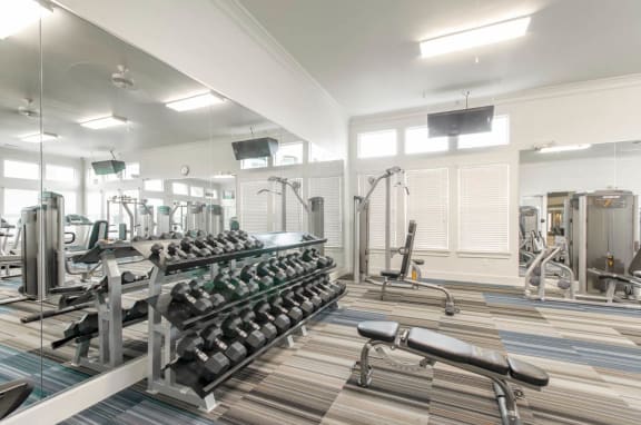 Fitness center equipment1 at Park 3Eighty, Texas
