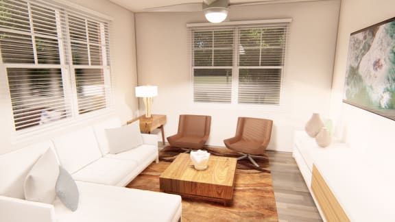 Living Room With Expansive Window Living Room With Expansive Window at Brownstones at Palisade Park Apartments, Chartered Holdings, Colorado