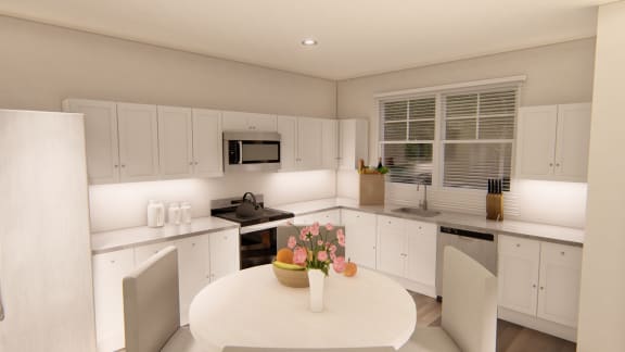 Kitchen Plan Kitchen Plan at Brownstones at Palisade Park Apartments, Chartered Holdings, Broomfield, Colorado