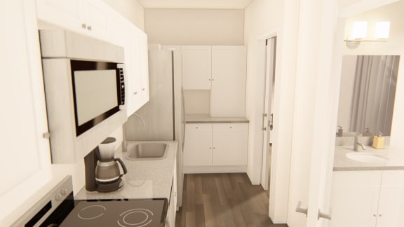 Kitchen Area Plan Kitchen Area Plan at Brownstones at Palisade Park Apartments, Chartered Holdings, Broomfield, Colorado