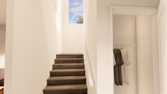 Staircase Staircase at Brownstones at Palisade Park Apartments, Chartered Holdings, Broomfield, CO, 80023