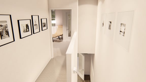 Hallway Plan Hallway Plan at Brownstones at Palisade Park Apartments, Chartered Holdings, Broomfield, 80023