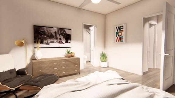 Sanctuary - First Primary Bedroom Sanctuary - First Primary Bedroom at Brownstones at Palisade Park Apartments, Chartered Holdings, Colorado